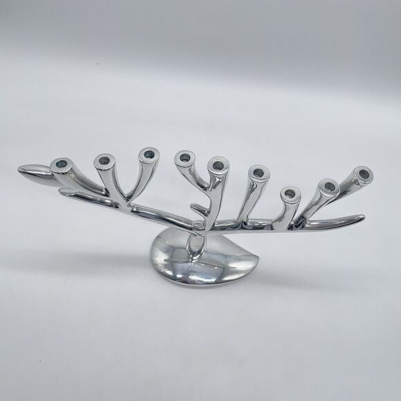 Nambe Tree of Life Menorah Silver 13.5” X 9” Marilyn Davidson - Picture 5 of 7